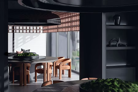 Modern Room Mori Restaurant Room Box 3d model