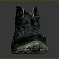 Black Safety Shoes With Lace Up Design White Stripes And Durable Protective Sole
