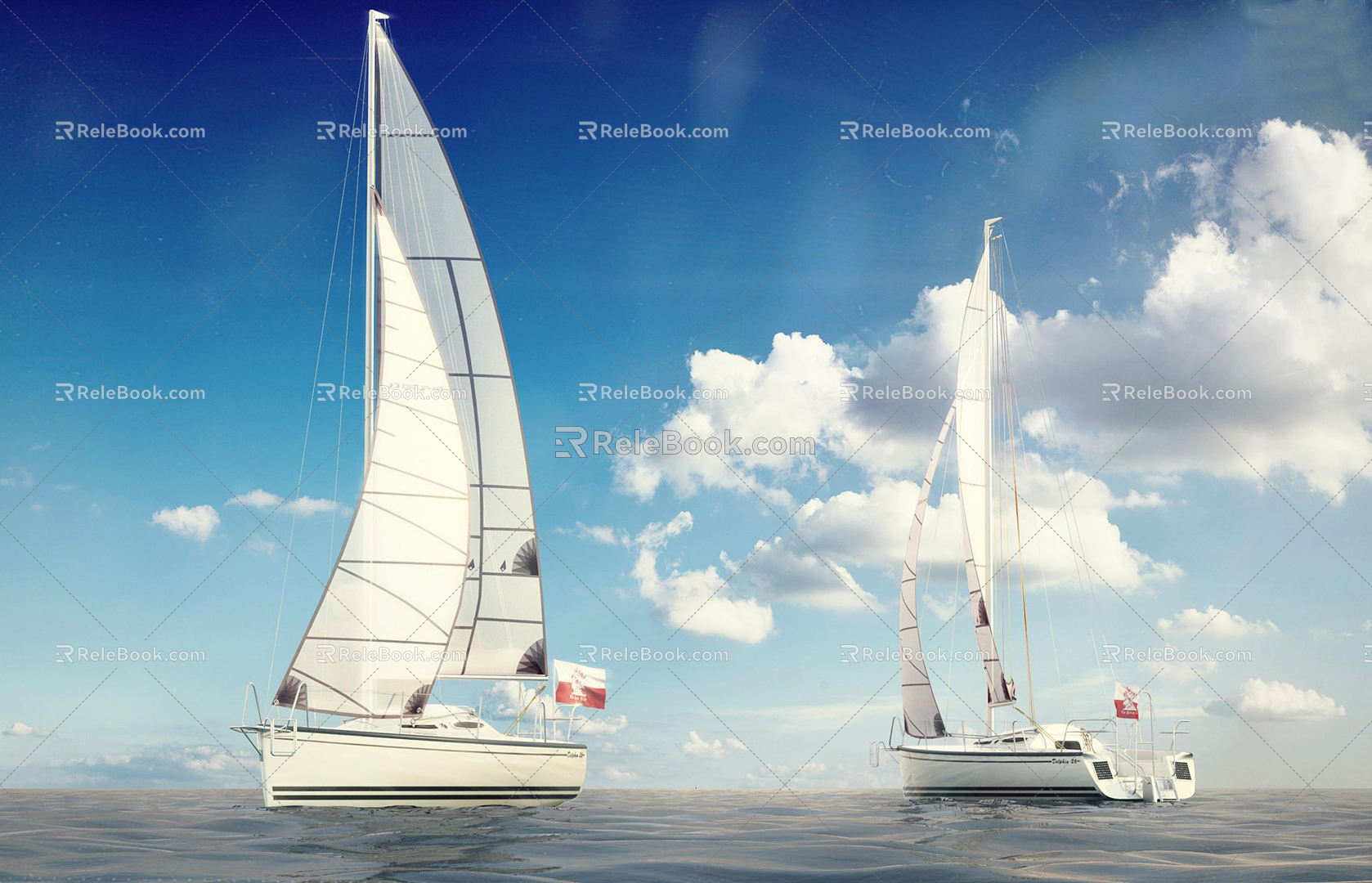 Modern Sailing 3d model