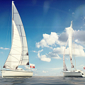 Modern Sailing 3d model