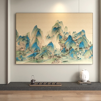 New Chinese Decorative Painting 3d model