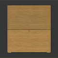 Light Wooden Storage Box With Open Lid And Smooth Empty Interior 3d model