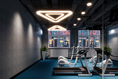 Modern Gym Simple Gym 3d model