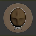 Brown Wide Brim Hat With White Rope Band For Casual Outdoor Daily Use