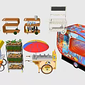 Variety Of Functional Mobile Vending And Food Carts
