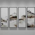 Six Modern Abstract Paintings With Brown White Hues And Flowing Textures For Wall Art