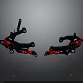 Motorcycle YSS Brake And Clutch Handlebar Levers In Black And Red Design