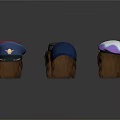 Collection of Assorted Colorful Hats with Hair Attachments on White Background