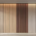 Modern Wooden Wall Panels With Vertical Stripes And Different Wood Tones