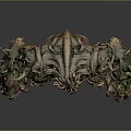 Mythical Tree Creature With Root Like Body Glowing Green Elements And Claws