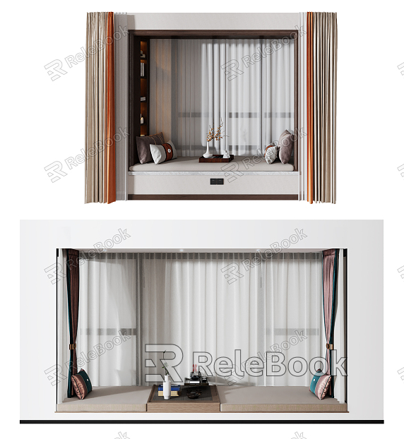 New Chinese-style Bay Window Combination model