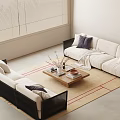Modern Sofa Coffee Table Combination Sofa Combination 3d model