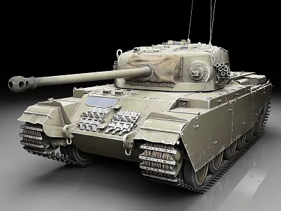 Military Tank Exterior Design With Cannon Tracks And Armor Details 3d model