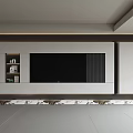 Modern TV background wall 3d model