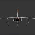 Aerospace Model Aircraft With White And Orange Flight Design Features