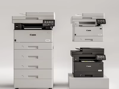 Office Electrical Appliances Canon Multifunction Printers Different Models Black White For Office Use 3d model