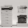 Modern printer installed Canon printer combination 3d model