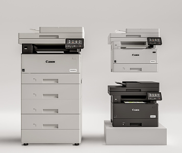 Modern printer installed Canon printer combination 3d model