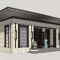 new chinese style gate 3d model