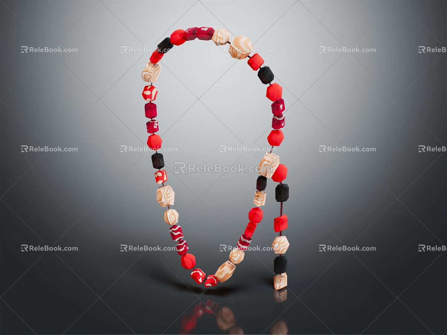 Modern Necklace Tianzhu Necklace 3d model