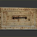 Decorative Wooden Storage Box with Intricate Carved Patterns and Black Handle