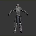 Detailed Medieval Knight Armor As Protective Battle Weapon With Metallic Design