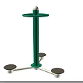 Outdoor Sports Equipment With Green Pole Top Platform And Foot Pedals