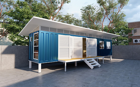 Modern Container Store Container Cafe Cultural and Creative Container Public Building Small Building Post Building 3d model