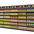 Display Cabinet Shelf Single-sided Shelf Wall Shelf High Cabinet Snack Commodity Snack Display Rack Supermarket Shelf 3d model