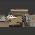 Vintage Old Fashioned Suitcases With Wear And Tear Design And Metal Hardware Storage Organizers