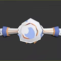 The Man In White And Blue Uniform With Hat Standing Open Arms 3D Cartoon Character