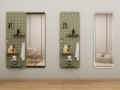 Modern invisible full-body mirror full-body mirror integrated push-pull full-body mirror hole board model