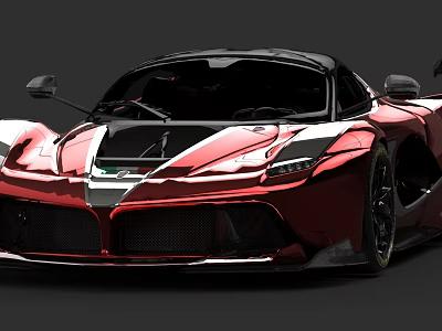 Red High Performance Supercar With Sleek Aerodynamic Design And Sporty Exterior 3d model
