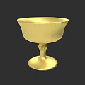 Elegant Golden Decorative Cup With Intricate Patterns And Sturdy Base