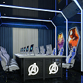 Modern Internet Cafe Marvel Theme Internet Cafe 3d model