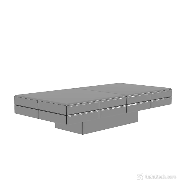 Sleek Modern Coffee Table With Functional Drawer Storage And Simple Design 3d model 