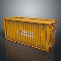 Yellow Metal Storage Container For Household Items With Company Logo