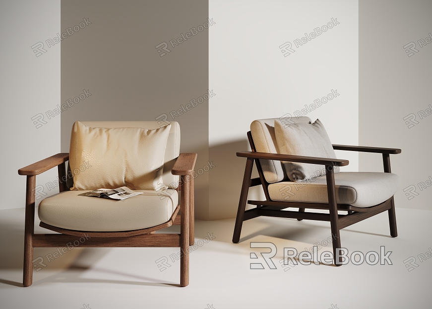 Log lounge chair sofa model