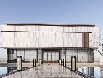 Modern Sales Office Building Simple Sales Department Club 3d model