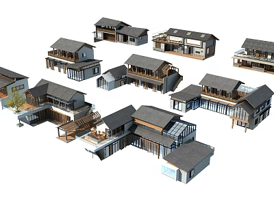 Modern Homestay Homestay Architecture 3d model