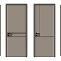 Swing Door Different Design Options for Modern Interior with Simple Panel and Clean Finish 3d model