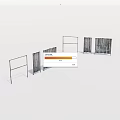 Various Fence Designs With Metal Frames And Wooden Panels For Outdoor Use