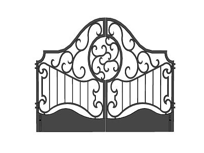 Jianou Gate Iron Gate Outdoor Gate Entrance Iron Gate 3d model