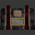 Dangerous Container With Red Straps Textured Surface Radioactive Symbol And Danger Label