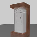 Elegant Modern Illuminated Column With Wooden Frame And Transparent Panel