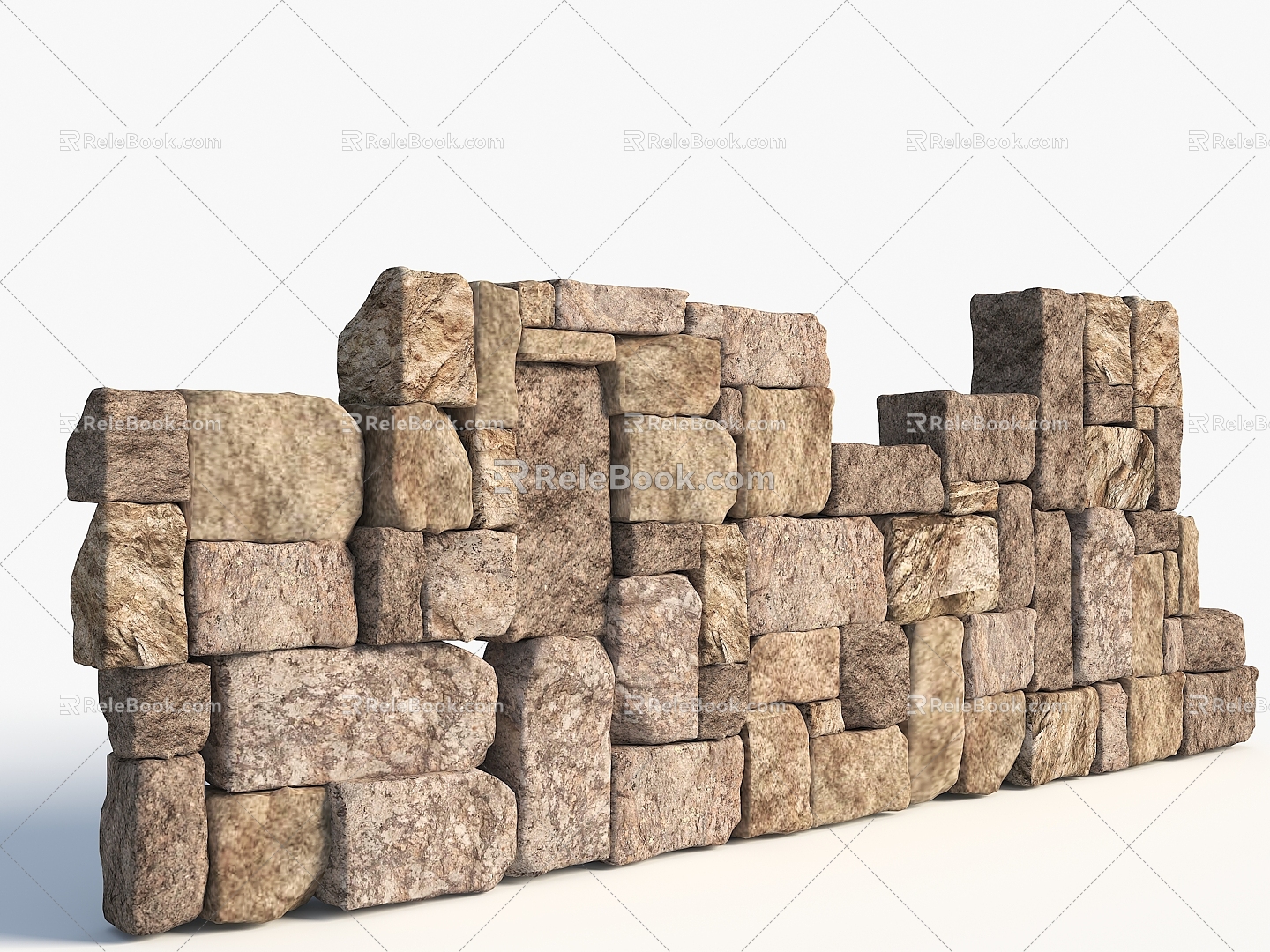 Modern Stone Stone Block Stone Current Stone Landscape Wall Cubic Stone Granite Stone Combination Landscape Stone Rock Block 3d model