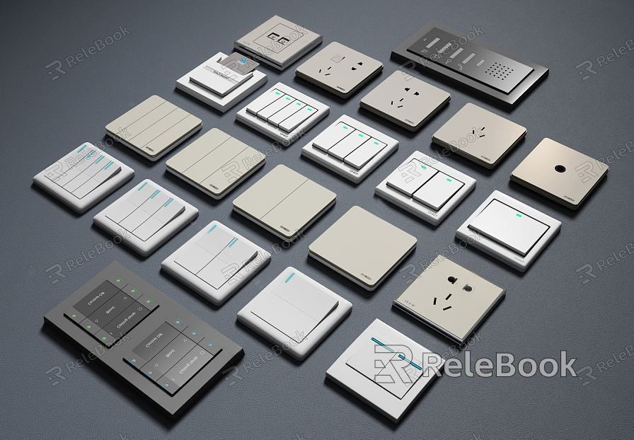 Modern switch socket combination model