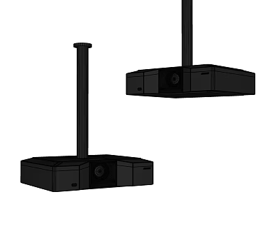 Projection Monitoring Devices With Ceiling Mounting Brackets And Surveillance Design 3d model