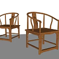 Elegant Traditional Chinese Style Wooden Stools With Armrests And Classic Design