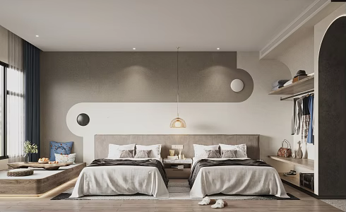 Quiet Room Double Room 3d model